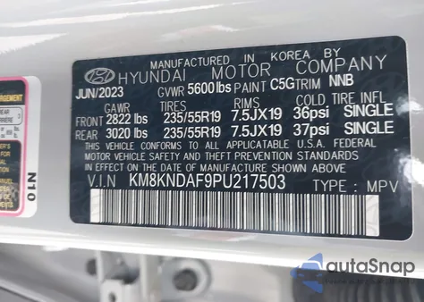 2023 Hyundai Ioniq 5 Sel from USA, damaged, VIN KM8KNDAF9PU217503